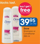 Dove Shampoo Or Conditioner-200ml