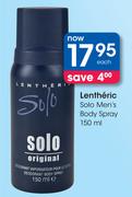 Lentheric Solo Men's Body Spray-150ml