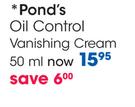 Pond's Oil Control Vanishing Cream-50ml