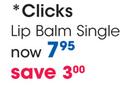 Clicks Single Lip Balm