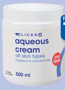 Clicks Aqueous Body Cream-2x500ml