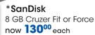SanDisk 8GB Cruzer Fit Or Force