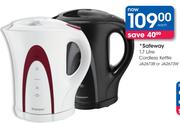 Safeway 1.7 Litre Cordless Kettle JA2673B Or JA2673W-Each