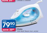 Clicks 1200 Watt Steam Iron JA2365