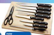 Love Cooking Stainless Steel & Plastic Basic Knife Block Set