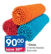 Clicks Chenille Bobble Bath Mat