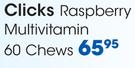 Clicks Raspberry Multivitamin 60 Chews-Per Pack