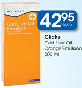Clicks Cod Liver Oil Orange Emulsion-200ml
