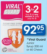 Viral Guard Junior Syrup 200ml Or 60 Chews