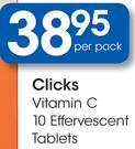 Clicks Vitamin C 10 Effervescent Tablets-Per Pack