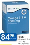 Clicks Omega 3 & 6 1000 Mg 90 Capsules-Per Pack