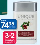 Unique Formulations Cranberry Caplets-60's Per Pack