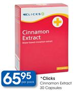 Clicks Cinnamon Extract Capsules-30's Per Pack