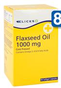 Clicks Flaxseed Oil 1000mg Softgel Capsules-90's Per Pack