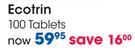 Ecotrin 100 Tablets-Per Pack