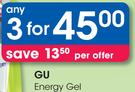 GU Energy Gel-3's Pack
