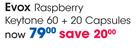 Evox Raspberry Keytone 60+20 Capsules-Per Pack