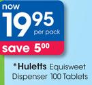 Huletts Equisweet Dispenser 100 Tabets-Per Pack
