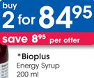 Bioplus Energy Syrup-2x200Ml