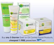Garnier Even Or Oil Control Facial Products-Each