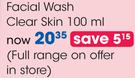 Clean & Clear Facial Wash Clear Skin-100ml