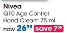 Nivea Q10 Age Control Hand Cream-75ml Each