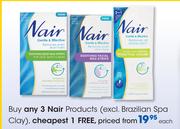 Nair Products (excl. Brazilian Spa Clay)-Each