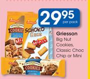 Griesson Big Nut Cookies, Classic Choc Chip Or Mini-Per Pack