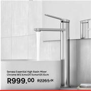 Sensea Essential High Basin Mixer Chrome W5.1cm x D17.1cm x H31.15cm