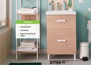  Under Basin Cabinet Easy 2 Drawer Oak 50