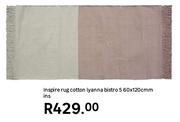 Inspire Rug Cotton Lyanna Bistro 5 60 x 120cm