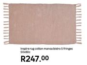 Inspire Rug Cotton Manoa Bistro 5 Fringes 50 x 80cm