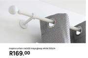 Inspire Curtain Rod D20 Maya Glossy White 250cm