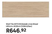 Artens Balade Lines Wood Wall Tile L90cm x W30cm (1.08 Sqm/Box)