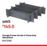  Storage Drawer Divider 6 Pieces Grey W44 x H10cm 81473195