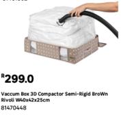 Rivoli Vacuum Box 3D Compactor Semi Rigid Brown W40 x 42 x 25cm 81470448