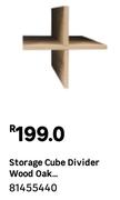 Storage Cube Divider Wood Oak 81455440