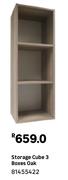 Storage Cube 3 Boxes Oak 81455422