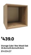 Storage Cube 1 Box Wood Oak 35.6cm x 35.6cm x 35.6cm 81455437