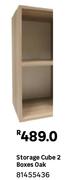 Storage Cube 2 Boxes Oak 81455436