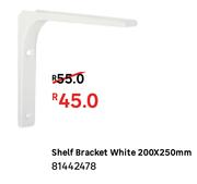 Shelf Bracket White 200 x 250mm 81442478