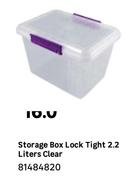Storage Box Lock Tight 2.2L Clear 81484820