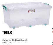 Storage Box Clip & Lock Clear 30L 81457722