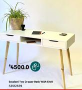 Secaleni Two Drawer Desk With Shelf 53512659
