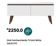 Click Furniture Nordic TV Unit (White) 3ab3cs510
