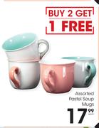 Assorted Pastel Soup Mugs-Each
