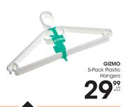 Gizmo 5-Pack Plastic Hangers-Per Pack