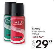 Status Deodorants-200ml Each