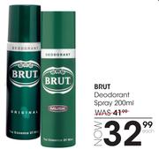 Brut Deodorant Spray-200ml Each