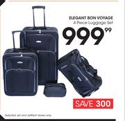 Elegant Bon Voyage Luggage Set-4 Piece